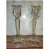 Image 1 : LEADED CRYSTAL CANDLESTICKS PAIRS MATCHING #1851916
