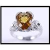 Image 1 : Magnificent 14K White Gold Citrine and Diamonds#1852015