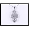 Image 1 : Vintage Design 14K White Gold Diamond Pendant #1852018