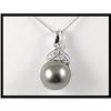 Image 1 : A Beautiful Tahitian Pearl and Diamond Pendant #1852153