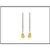 Image 1 : LONG DANGLE DIAMOND CITRINE EARRINGS (was $450)#1852175