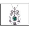 Image 1 : EDWARDIAN EMERALD DIAMOND PENDANT WAS $800. #1852182