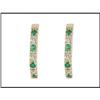 Image 1 : EMERALD DIAMOND HOOP EARRINGS WERE $795 #1852210