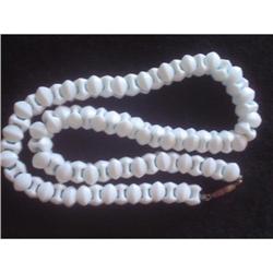 Art Deco Milk Glass Necklace / Choker - 15  #1852547