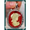 Image 1 : CHERRY Amber Handcrafted CAMEO Sterling Pendant#1853416