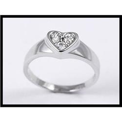 Adorable 14K White Gold Diamond Ring #1853896