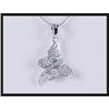 Image 1 : Adorable 14K White Gold Diamond Pendant #1853914
