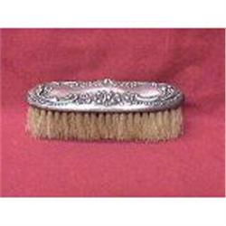 Art Nouveau Sterling Silver Cloth Brush with fl#1854054