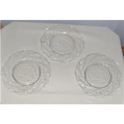 Heisey Rose Salad Plates--Waverly Shape #1854141