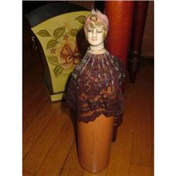 Antique Bottle with Wax Doll Head #1854324