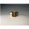 Image 1 : 10K 14K WG Gold Tiger Eye Diamond Mens Ring #1854414