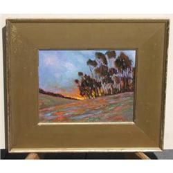 Plein air painting of Eucalptus & wildflowers #1854445