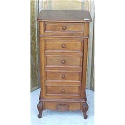 French walnut nightstand with faux drawers #1854459