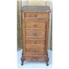 Image 1 : French walnut nightstand with faux drawers #1854459