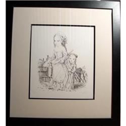 Tsuguhara Foujita b1886, Pencil signed #1854473