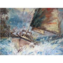 Jorn Fox Original oil painting on canvas #1854475