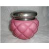 Image 1 : CONSOLIDATED GLASS PINK SATIN QUILTED CRACKER #1854624