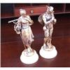 Image 1 : PAIR OF VICTORIAN LATE 1800s STATUES ON MARBLE #1854845