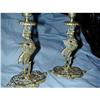Image 1 : PAIR GILT BRONZE BIRD CANDLESTICKS #1854929