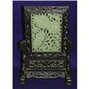 Image 1 : Chinese Carved Jade Ebony Mini Fire Screen     #1855824