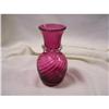 Image 1 : Fenton Cranberry Swirled 7" Vase  #1855989