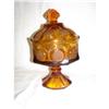 Image 1 : Fostoria Amber Coin Glass Candy Dish #1856031