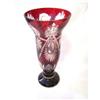 Image 1 : Ruby Cut Glass Vase #1856032