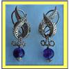 Image 1 : VICTORIAN GOLD & AMETHYST EARRINGS GREAT DESIGN#1871818