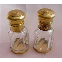 Pair French 18K Scent Bottles c.1850 #1884202