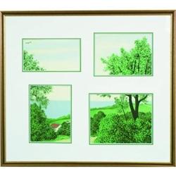 L/E Magritte Lithograph on pure Chiffon #1884649