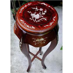 INLAID MOTHER-OF-PEARL MAHOGANY DISPLAY #1884674