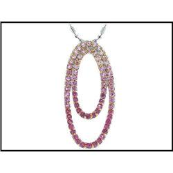 Alluring 14K White Gold Sapphire Pendant #1884739