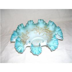 Webb Art Glass Blue 3 in 1 Brides Bowl #1885193