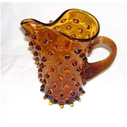 Amber Hobnail Vase / Pitcher #1885195
