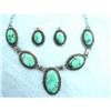Image 1 : Nevada Blue Turquoise Necklace and Earring Set #1885228