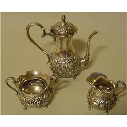 STIEFF STERLING 3-PIECE HAND CHASED REPOUSSE #1889678