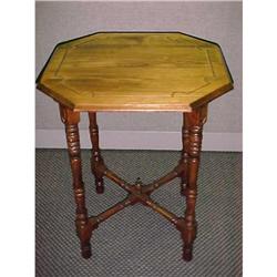 Octagonal (8 sided) Walnut End Table #1889963