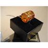 Image 1 : Vintage Sterling  Cylinder shape Amber Ring #1890153