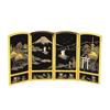 Image 1 : Japanese Komai Style Mix Metal 4 Panel Screen #1890218