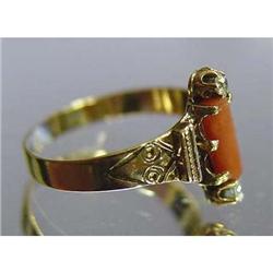 Antique Victorian Cornelian Diamond Pink Gold #1890574