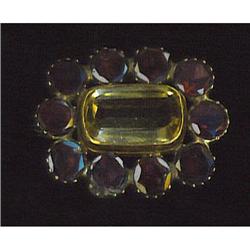 Georgian English Citrine & garnt  brooch  #1890626