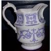 Image 1 : 1840's English creamware & lavender pitcher  #1890620