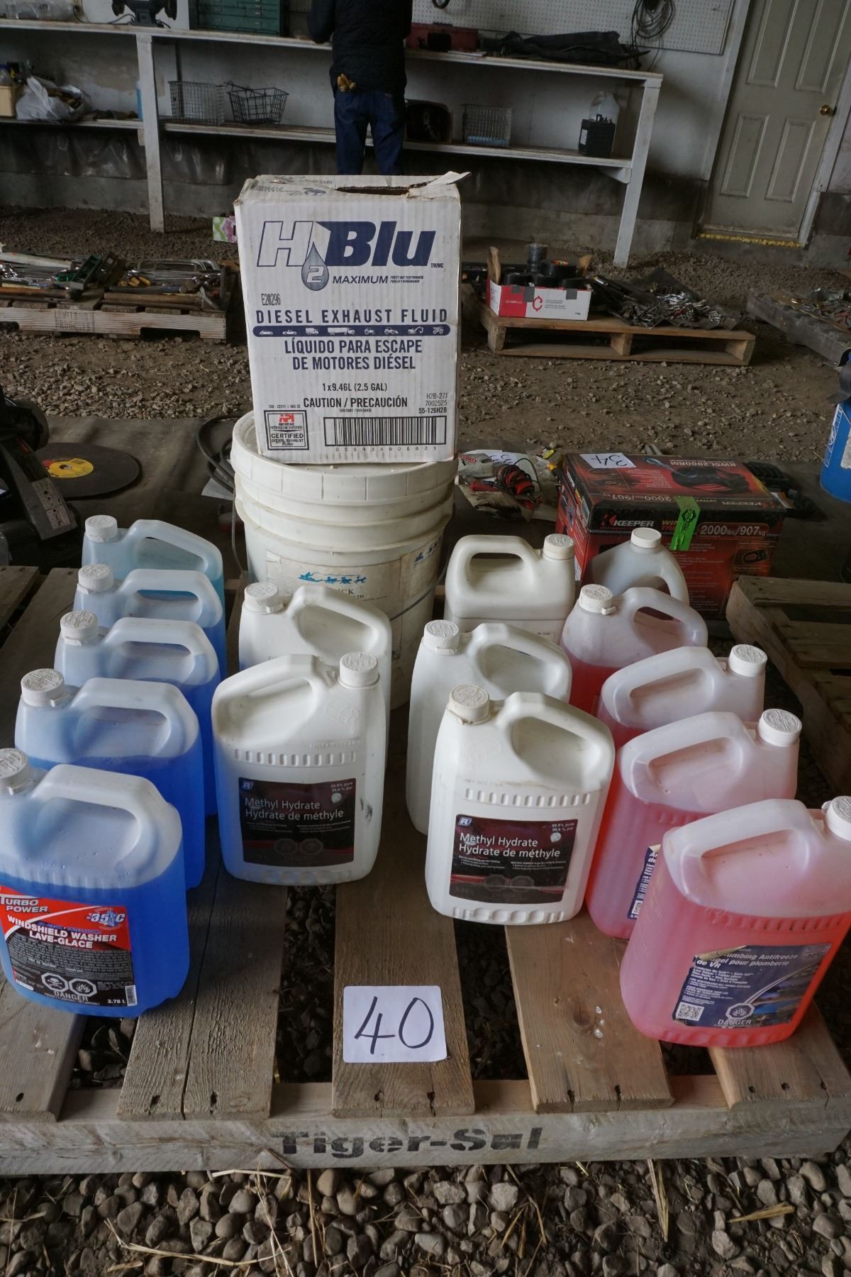 Misc Jugs of Antifreeze, Washer Fluid, Diesel Exhaust Fluid