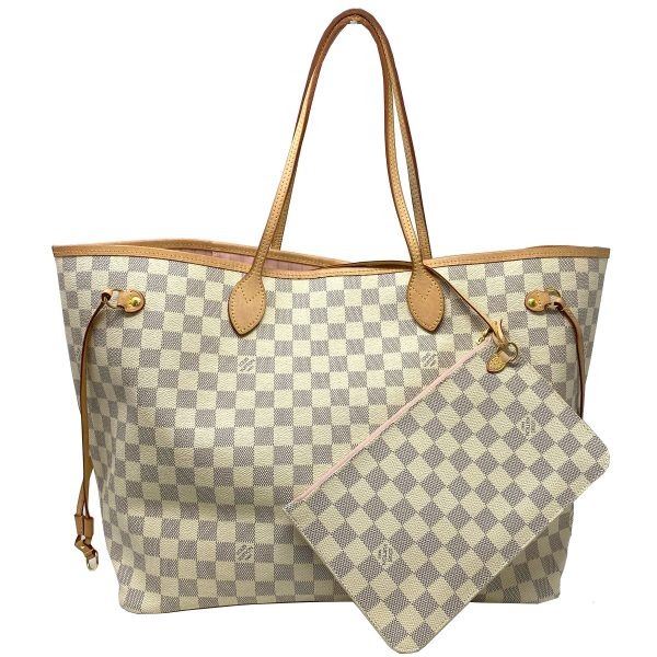 Authentic Louis Vuitton Neverfull Damiere Azur Tote