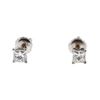 Image 1 : 14k White Gold Diamond Stud Earrings