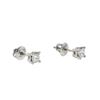 Image 2 : 14k White Gold Diamond Stud Earrings