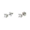 Image 3 : 14k White Gold Diamond Stud Earrings