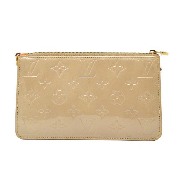 Authentic Louis Vuitton Monogram Beige Vernis Leather Pouch