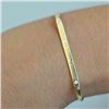 Image 2 : 18k Yellow Gold ID Style “Listen to your Dreams” Bangle Bracelet