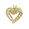 Image 1 : 14k Yellow Gold Diamond Heart Pendant